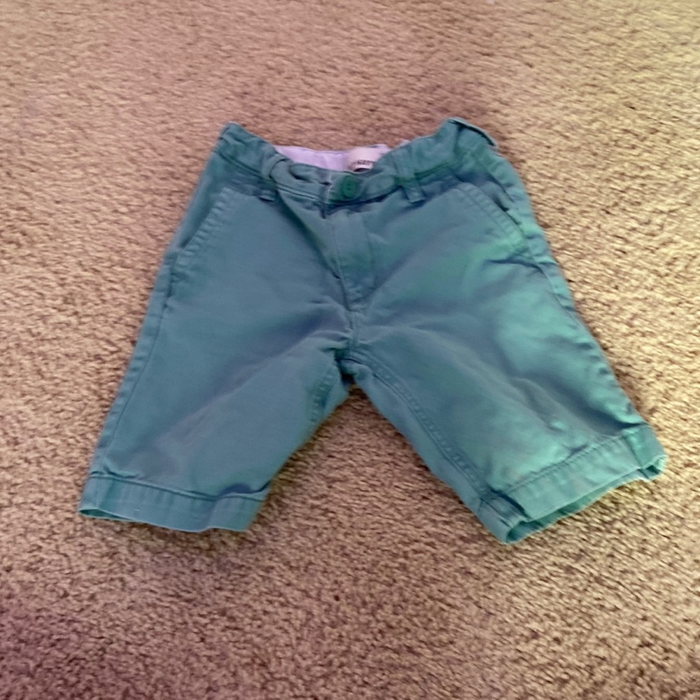 Green Jean shorts
